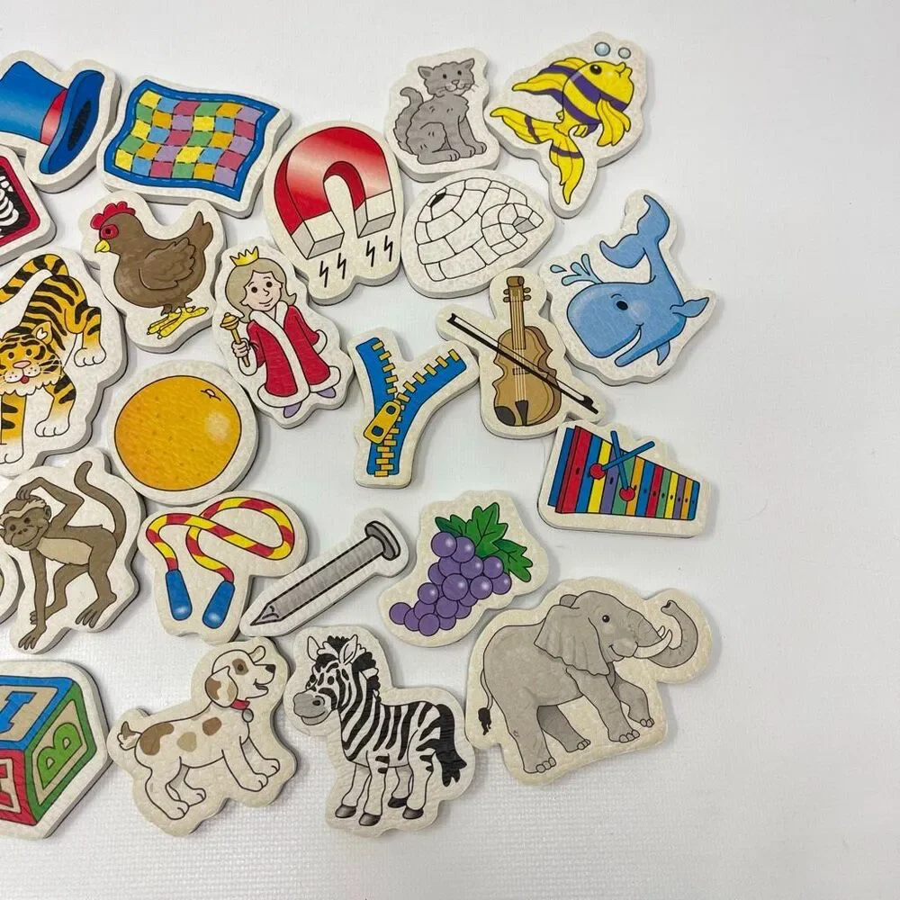 Lauri Educational Foam Magnets Lot of 33 Alphabet Animals People Things